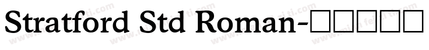 Stratford Std Roman字体转换